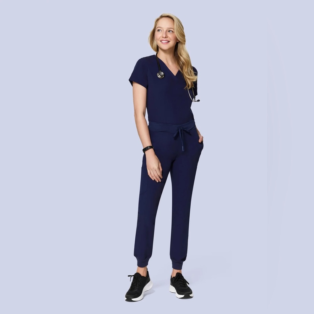 Mandala Scrubs Navy Blue 9 Pocket Joggers